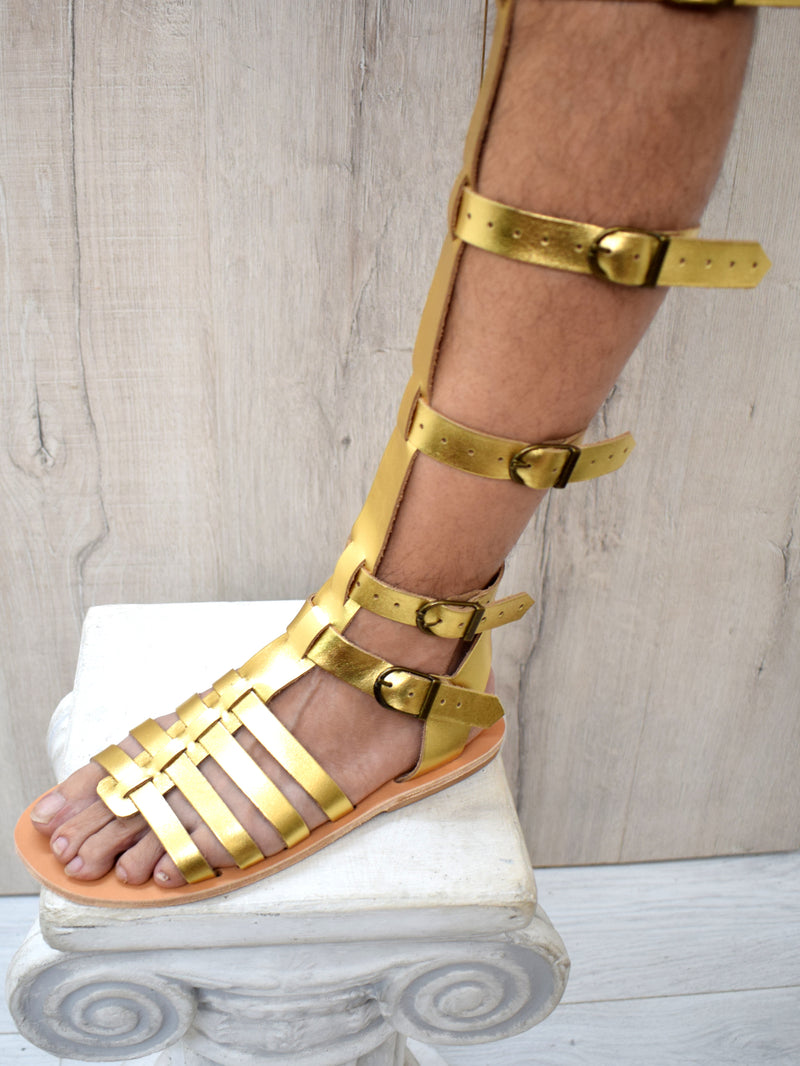 Men's Gladiator Leather Sandals - Halloween Costumes