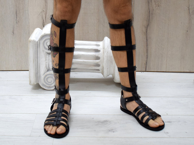 Men's Gladiator Leather Sandals - Halloween Costumes