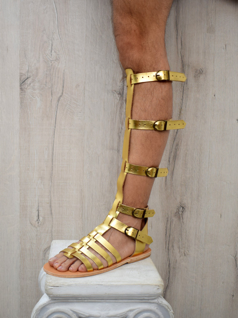 Men's Gladiator Leather Sandals - Halloween Costumes