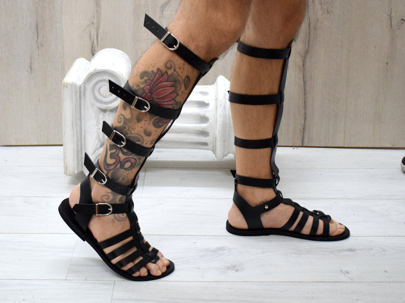 Men's Gladiator Leather Sandals - Halloween Costumes