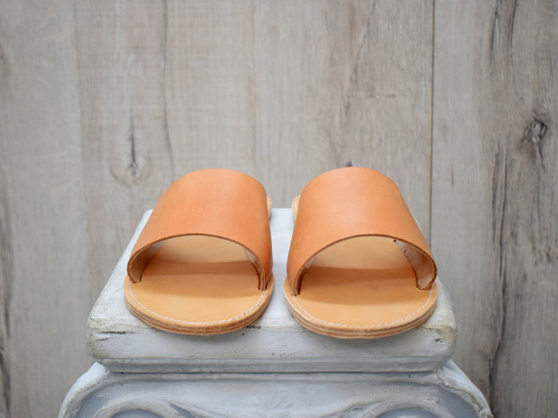 Men's Slides Leather Sandals