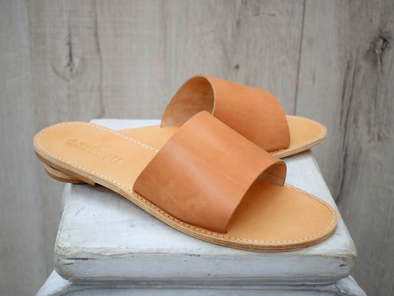 Men's Slides Leather Sandals