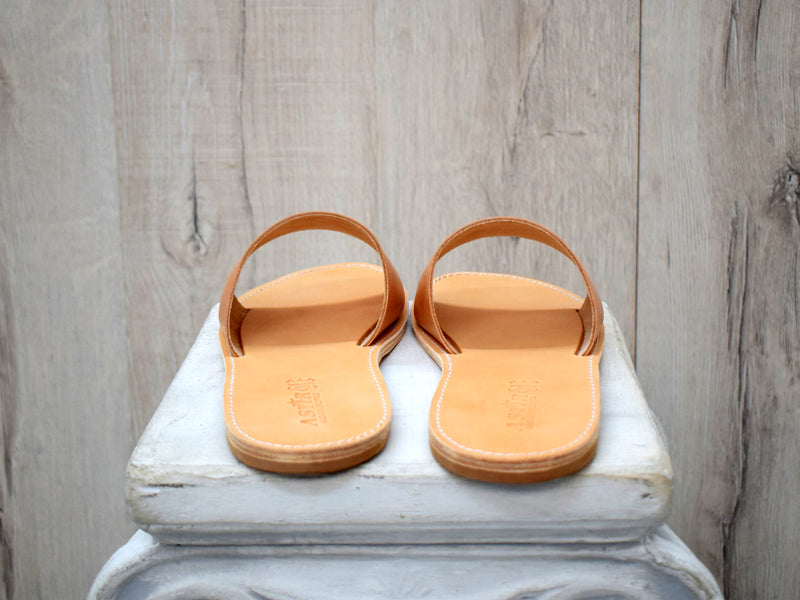 Men's Slides Leather Sandals