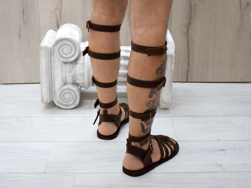 Men's Gladiator Leather Sandals - Halloween Costumes