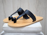 Men's Leather Flat Sandals - Classic Design for Everyday Wear