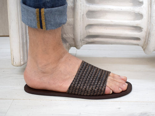 Earthing Men Slides Sandals made from leather