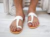 Men's Leather Flat Sandals - Classic Design for Everyday Wear