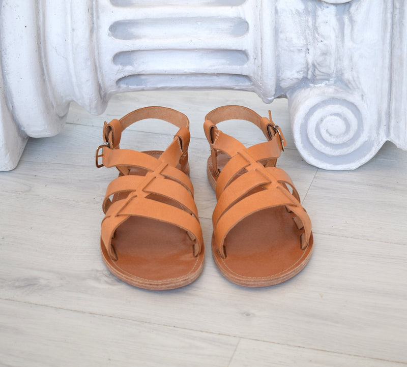 Real Leather Roman Sandals | Leather Gladiator Sandals | Leather Beach Shoes  - New - Aliexpress